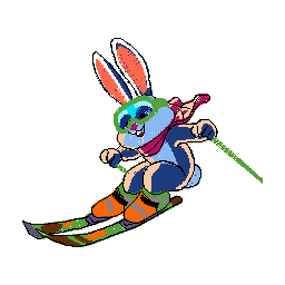 Hare på slalom.bmp